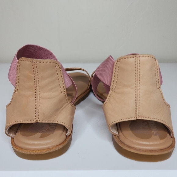 SOREL Women's Ella II‎ Flat Sandal Honest Beige And Fraser Pink Size 10 - Picture 5 of 10